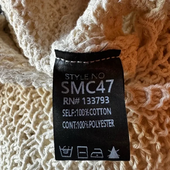 Sunlit Serenity Crochet Ruffle POL Dress (Natural) - Picture 7 of 7